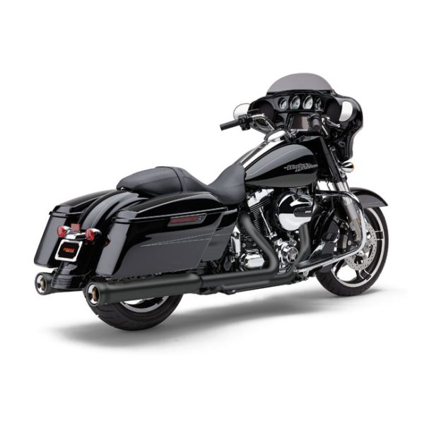 Cobra NH Series 4" Slip-On Mufflers Black 95-16 FLT/Touring