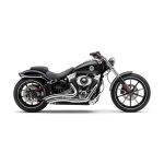 Cobra Speedster Short Swept Exhaust Chrome 13-16 Softail FXSB