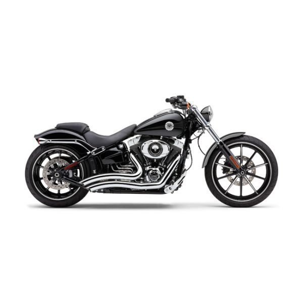 Cobra Speedster Short Swept Exhaust Chrome 13-16 Softail FXSB