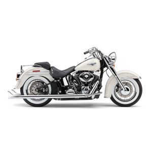 Cobra Bad Hombre Duals Exhaust W/Fishtail Tips Chrome 12-17 Softail