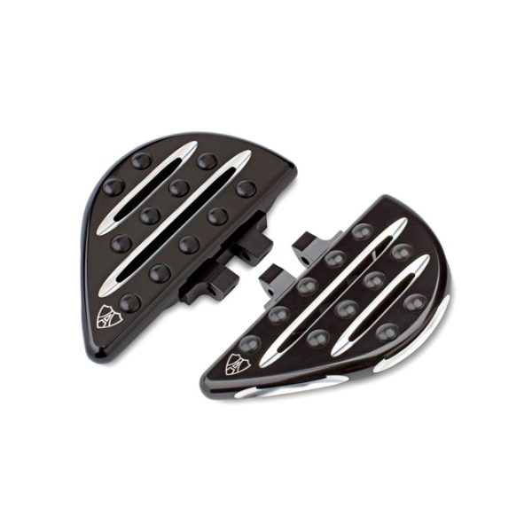 Arlen Ness Deep Cut Passenger Floorboards Black Indian