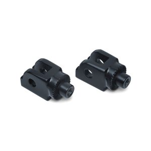 Kuryakyn Splined Female Mount Peg Adapters Gloss Black Softail/LiveWire