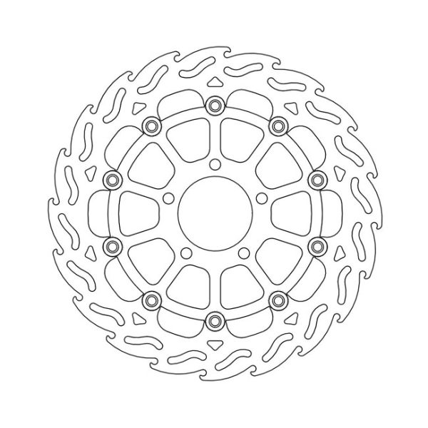 Moto-Master Flame Series Floating Brake Rotor Kawasaki