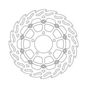Moto-Master Flame Series Floating Brake Rotor Kawasaki