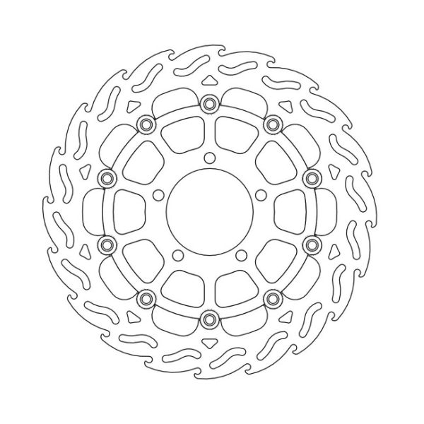 Moto-Master Flame Series Floating Brake Rotor Kawasaki