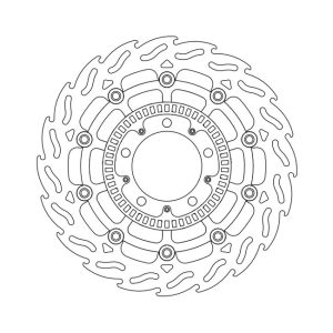 Moto-Master Flame Series Floating Brake Rotor Kawasaki