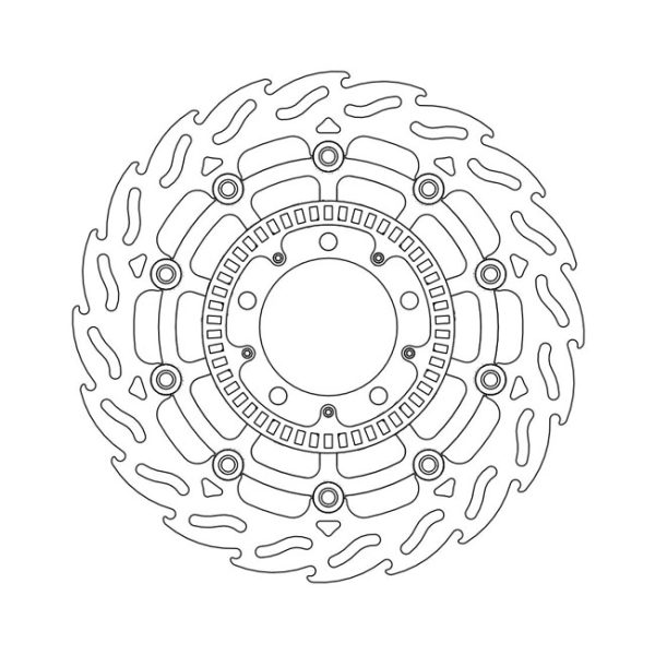 Moto-Master Flame Series Floating Brake Rotor Kawasaki