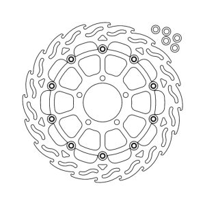 Moto-Master Flame Series Floating Brake Rotor Kawasaki