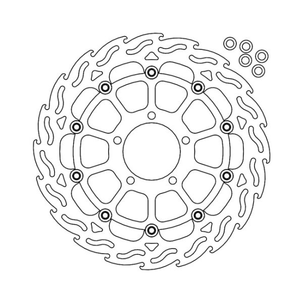 Moto-Master Flame Series Floating Brake Rotor Kawasaki