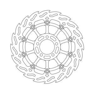Moto-Master Flame Series Floating Brake Rotor Kawasaki