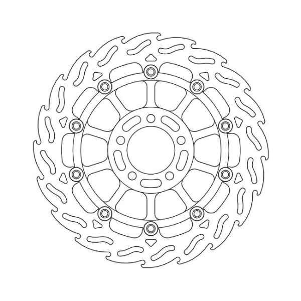 Moto-Master Flame Series Floating Brake Rotor Kawasaki