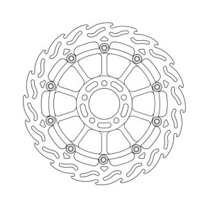 Moto-Master Flame Series Floating Brake Rotor Kawasaki
