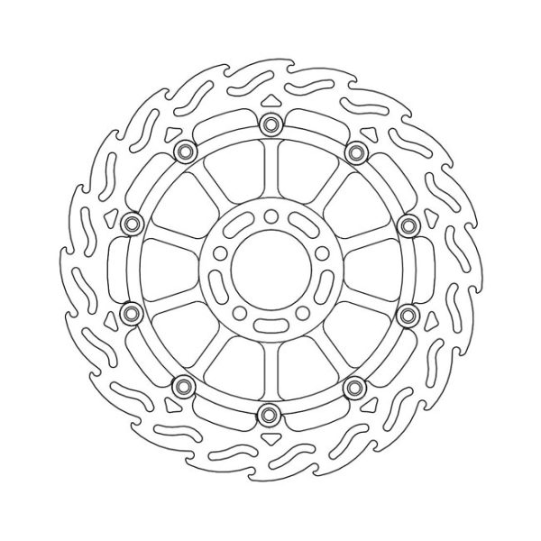 Moto-Master Flame Series Floating Brake Rotor Kawasaki