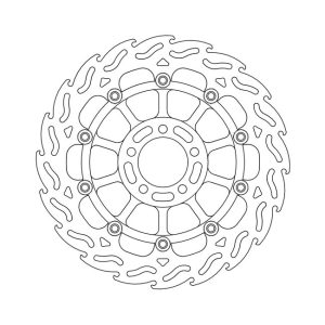 Moto-Master Flame Series Floating Brake Rotor Kawasaki