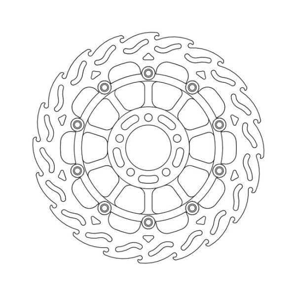 Moto-Master Flame Series Floating Brake Rotor Kawasaki