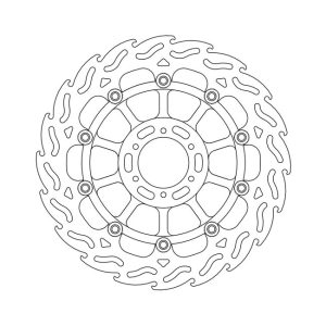 Moto-Master Flame Series Floating Brake Rotor Honda