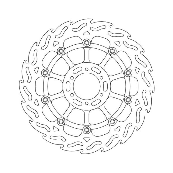 Moto-Master Flame Series Floating Brake Rotor Honda