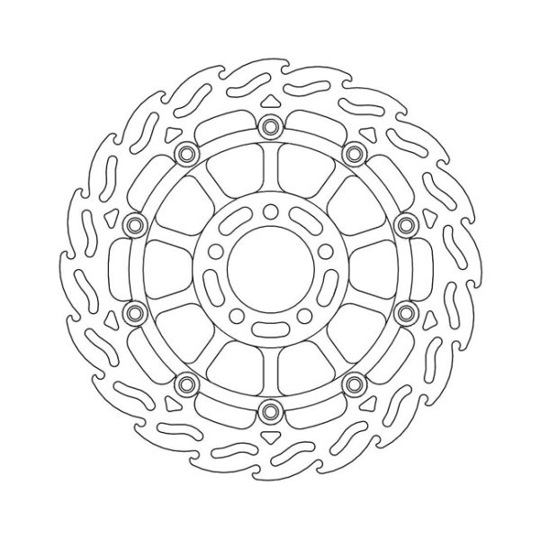 Moto-Master Flame Series Floating Brake Rotor Kawasaki