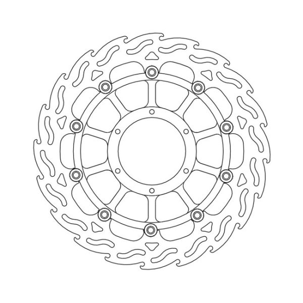 Moto-Master Flame Series Floating Brake Rotor Honda
