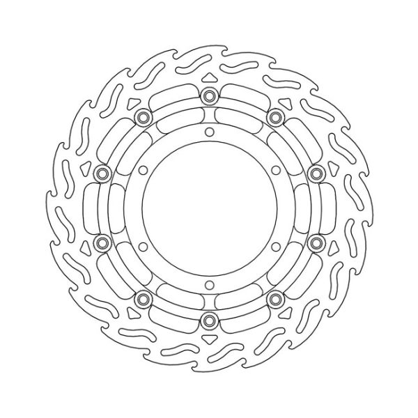 Moto-Master Flame Series Floating Brake Rotor Yamaha