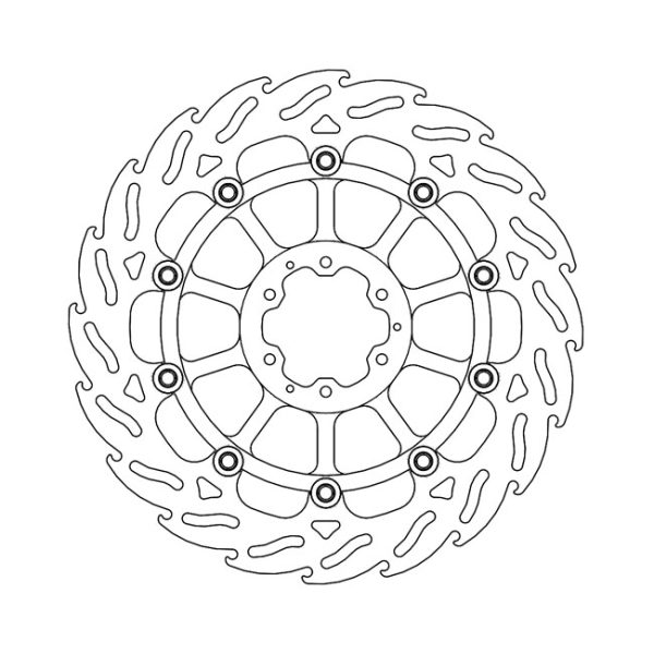 Moto-Master Flame Series Floating Brake Rotor Honda