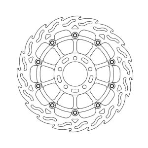Moto-Master Flame Series Floating Brake Rotor Kawasaki