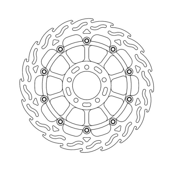 Moto-Master Flame Series Floating Brake Rotor Kawasaki