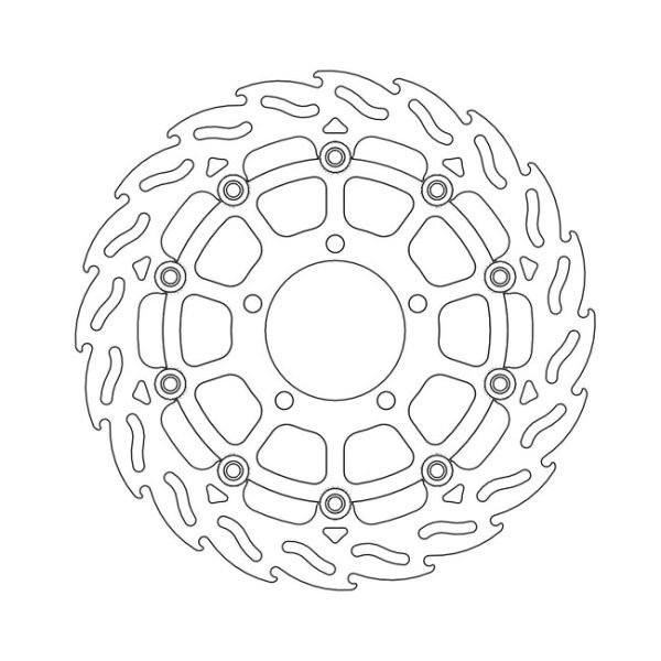 Moto-Master Flame Series Floating Brake Rotor Kawasaki