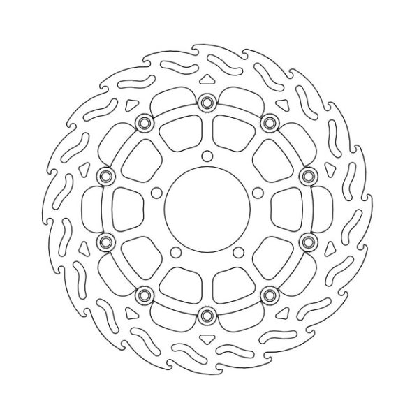 Moto-Master Flame Series Floating Brake Rotor Kawasaki