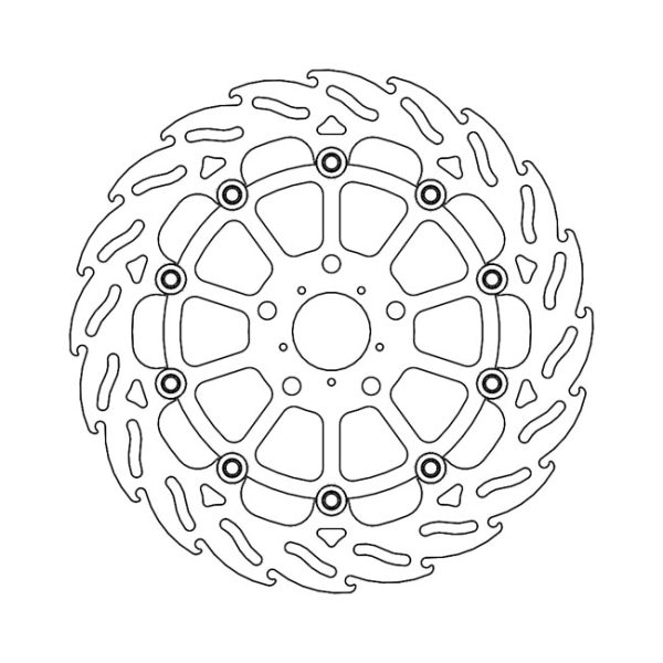 Moto-Master Flame Series Floating Brake Rotor Honda