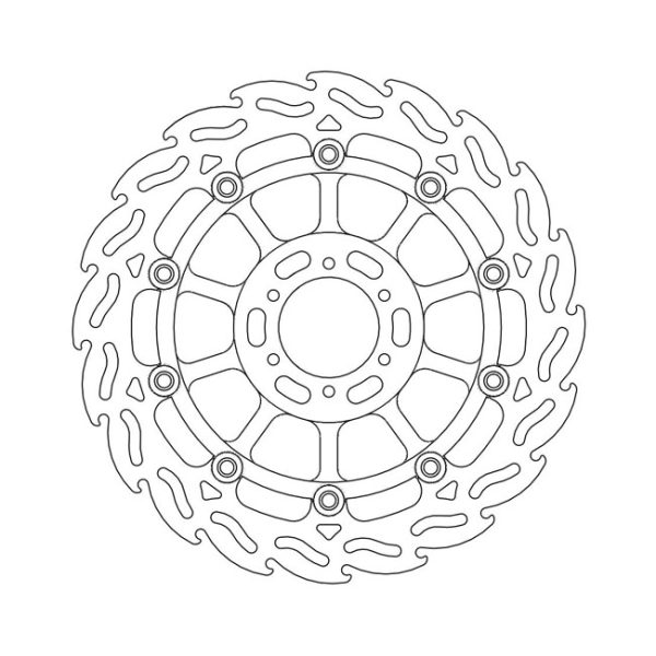 Moto-Master Flame Series Floating Brake Rotor Honda