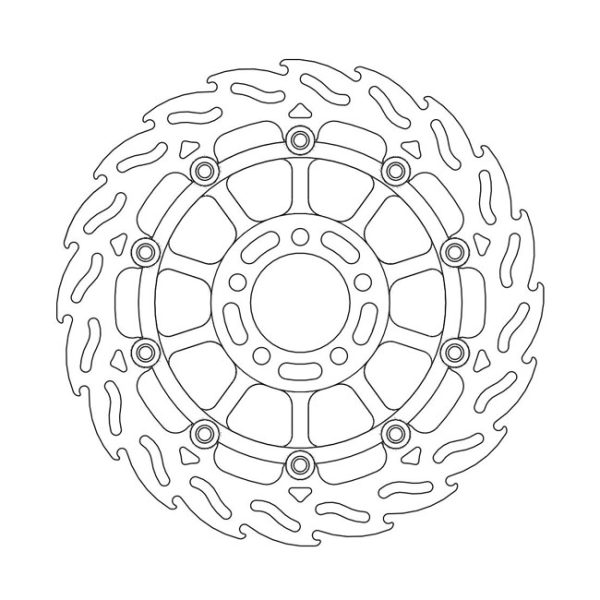Moto-Master Flame Series Floating Brake Rotor Kawasaki