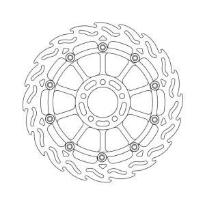 Moto-Master Flame Series Floating Brake Rotor Kawasaki