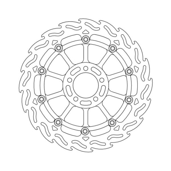 Moto-Master Flame Series Floating Brake Rotor Kawasaki
