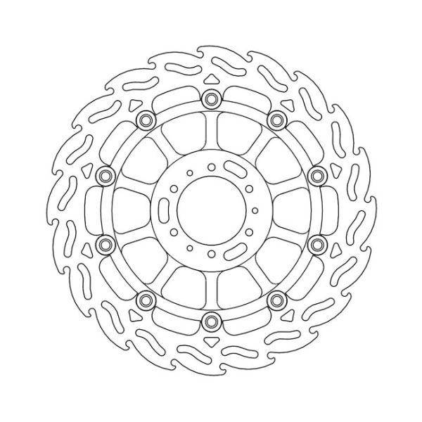 Moto-Master Flame Series Floating Brake Rotor Honda