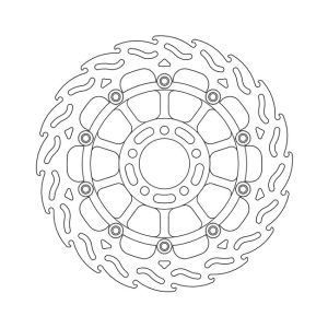 Moto-Master Flame Series Floating Brake Rotor Kawasaki