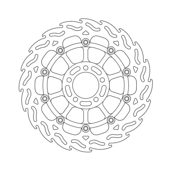 Moto-Master Flame Series Floating Brake Rotor Kawasaki