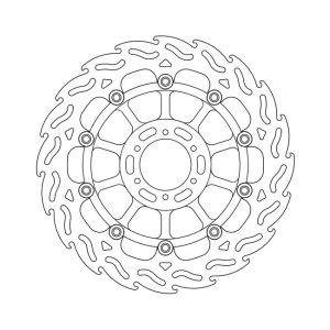 Moto-Master Flame Series Floating Brake Rotor Honda