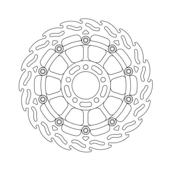 Moto-Master Flame Series Floating Brake Rotor Kawasaki