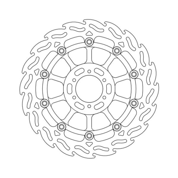 Moto-Master Flame Series Floating Brake Rotor Honda