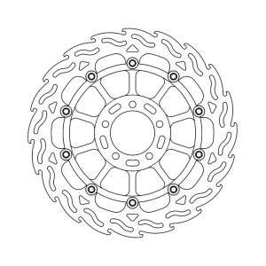 Moto-Master Flame Series Floating Brake Rotor Kawasaki