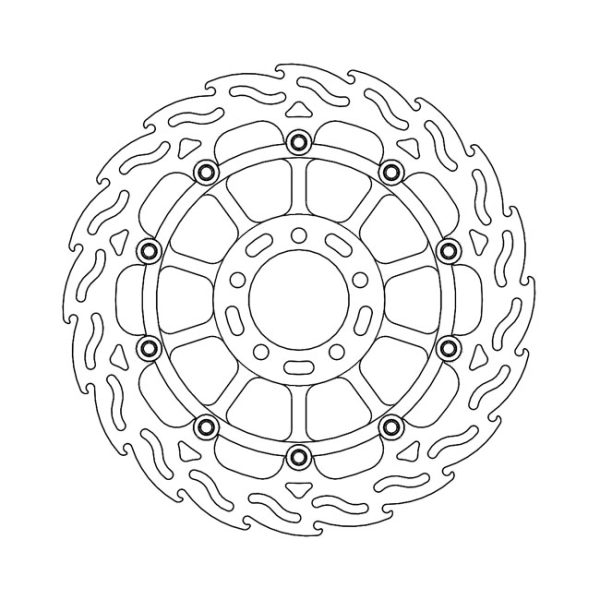 Moto-Master Flame Series Floating Brake Rotor Kawasaki