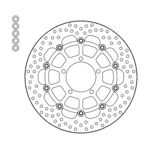 Moto-Master Halo Series Floating Brake Rotor Triumph