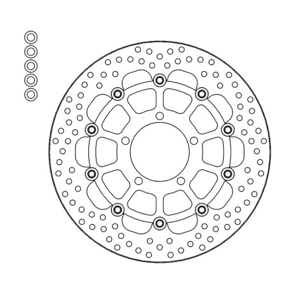 Moto-Master Halo Series Floating Brake Rotor Triumph