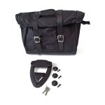 Longride Click-On Old Chopper Saddlebag Waxed Cotton Black