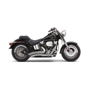 Cobra Speedster Short Swept Exhaust Chrome 12-17 Softail