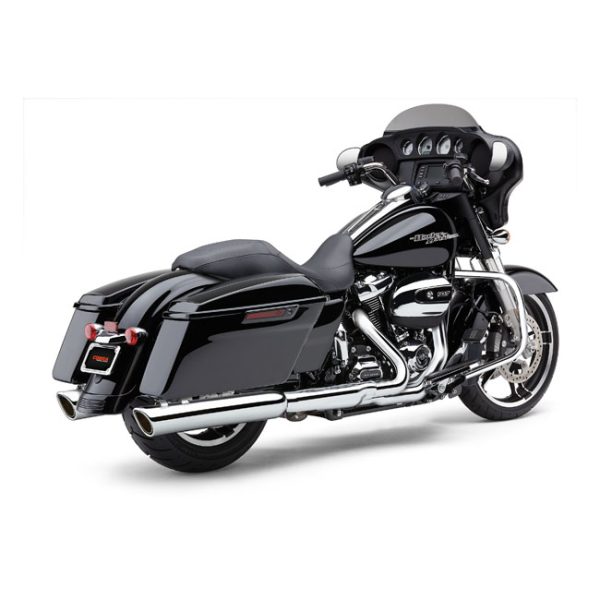 Cobra 909 Twins 4" Slip-On Mufflers Chrome 95-16 FLT/Touring