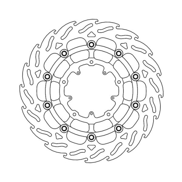 Moto-Master Flame Series Floating Brake Rotor Honda