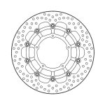 Moto-Master Halo Series Floating Brake Rotor Honda