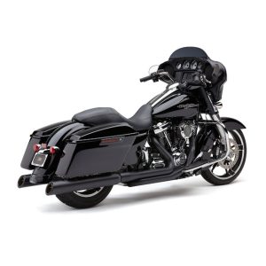 Cobra 909 Upper Cut 4" Slip-On Mufflers Black 95-16 FLT/Touring